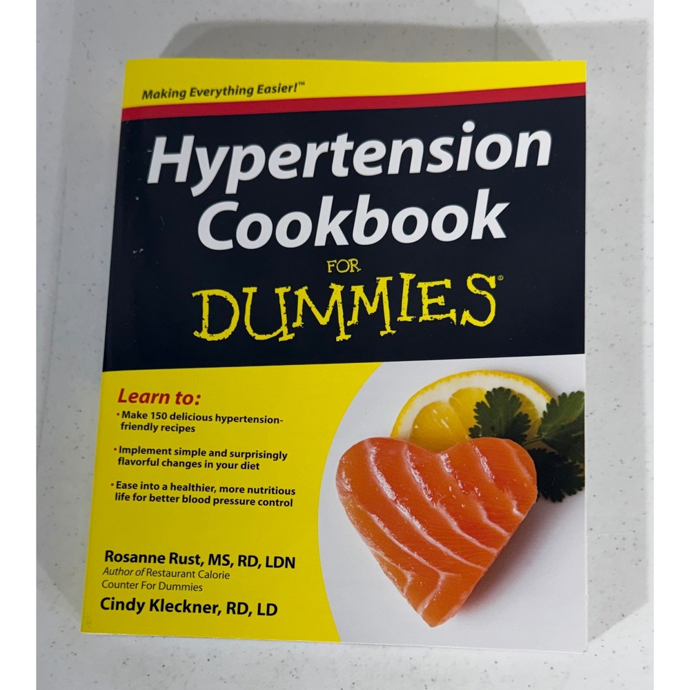 Hypertension Cookbook For Dummies Paperback 2012 Rust Kleckner Heart Healthy